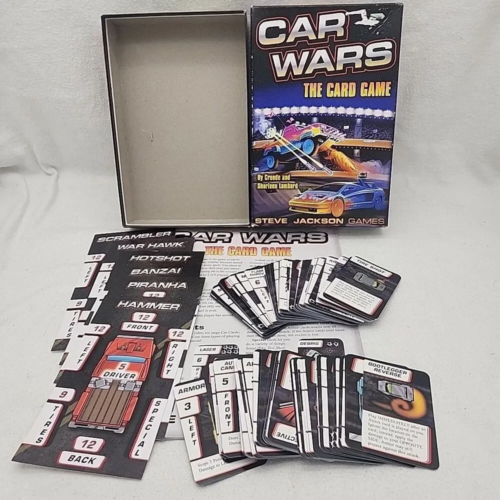 Game Car Wars Card Killer Battle Missles Guns Steve Jackson Games Used 2015